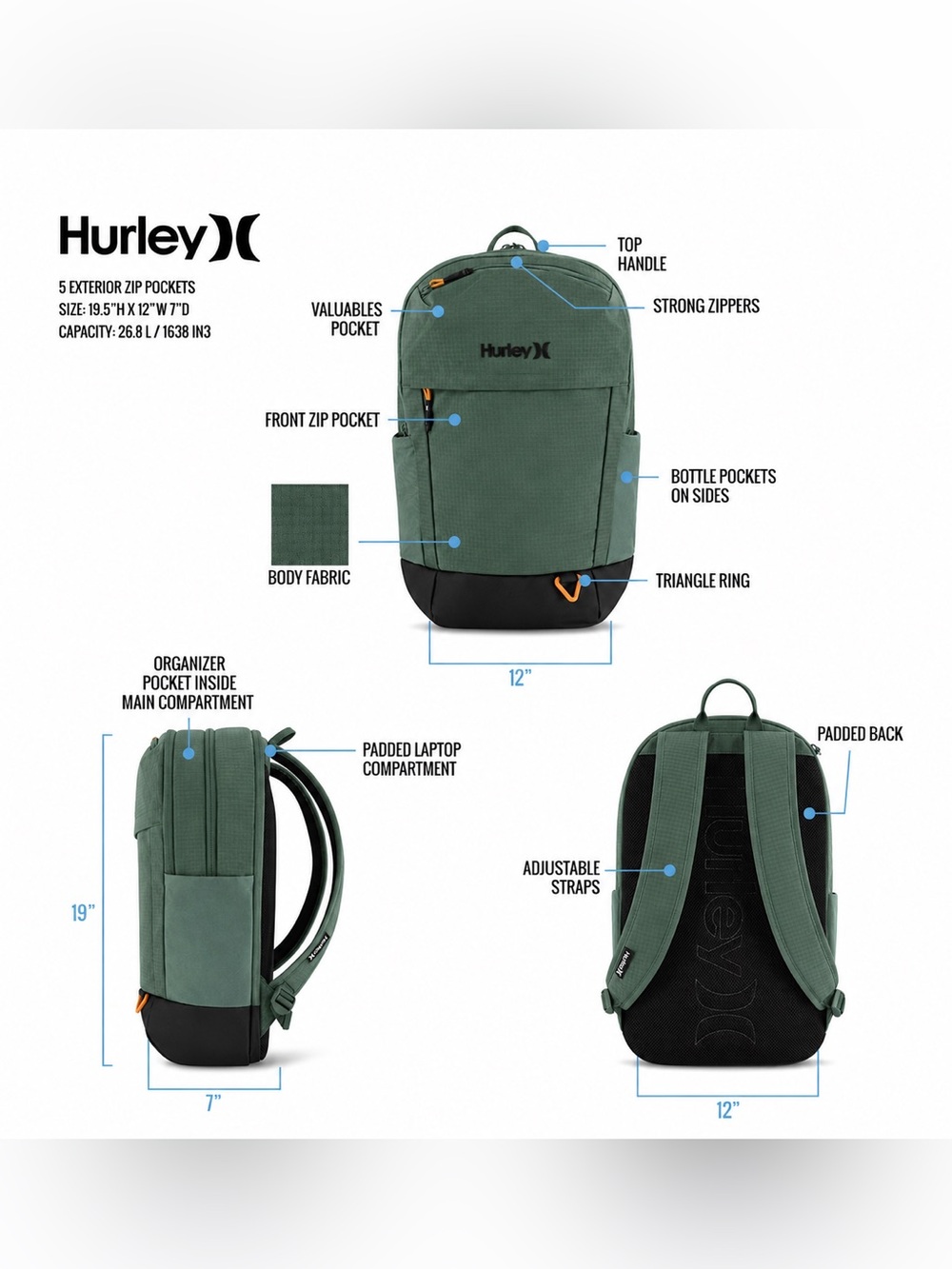 Hurley Peak Backpack NWT - Picture 10 of 10
